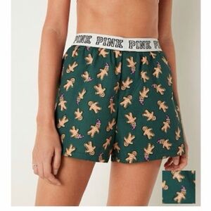 PINK Victoria's Secret Gingerbread Lounge Sleep Shorts